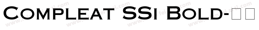 Compleat SSi Bold字体转换
